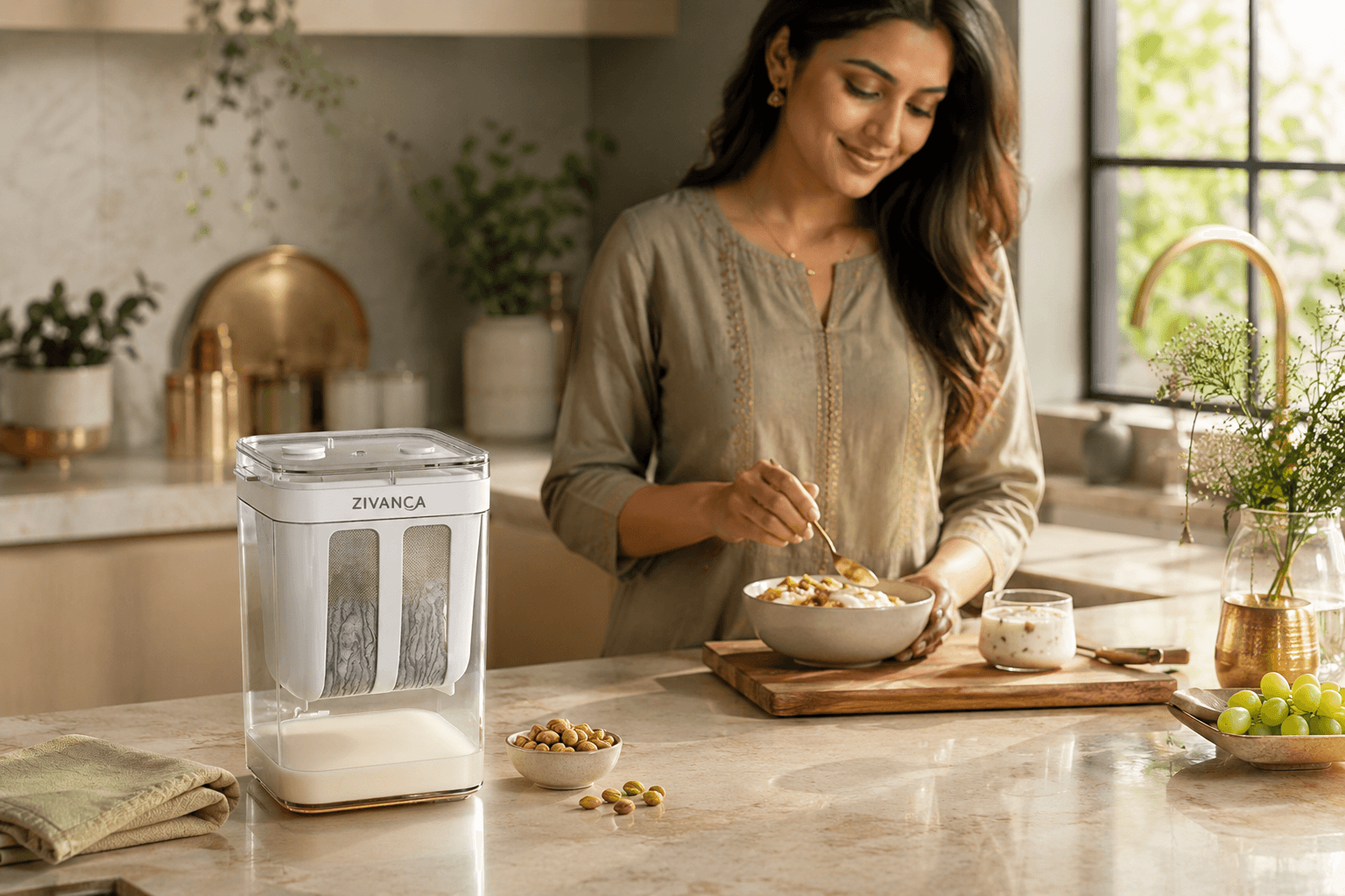 greek yogurt strainer for home use